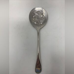 Vintage Leonard Silverplated Tomato/Berry Slotted Serving Spoon